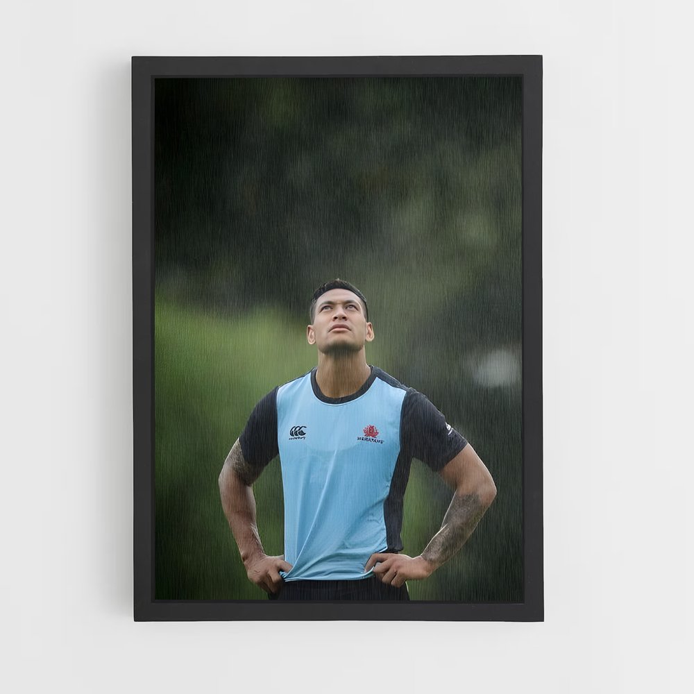 Poster Résilience sous la Pluie – affiche Rugby (vue 2)